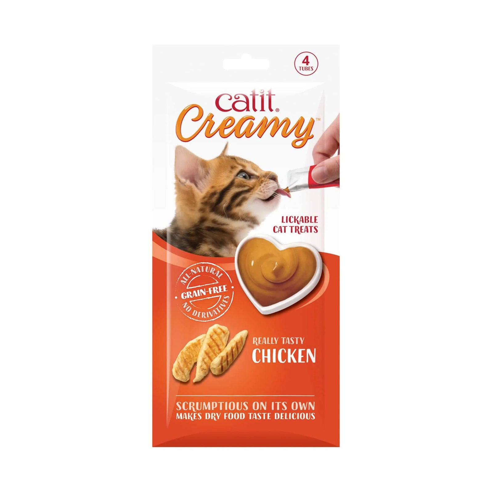 Catit Creamy lickable chicken cat treats