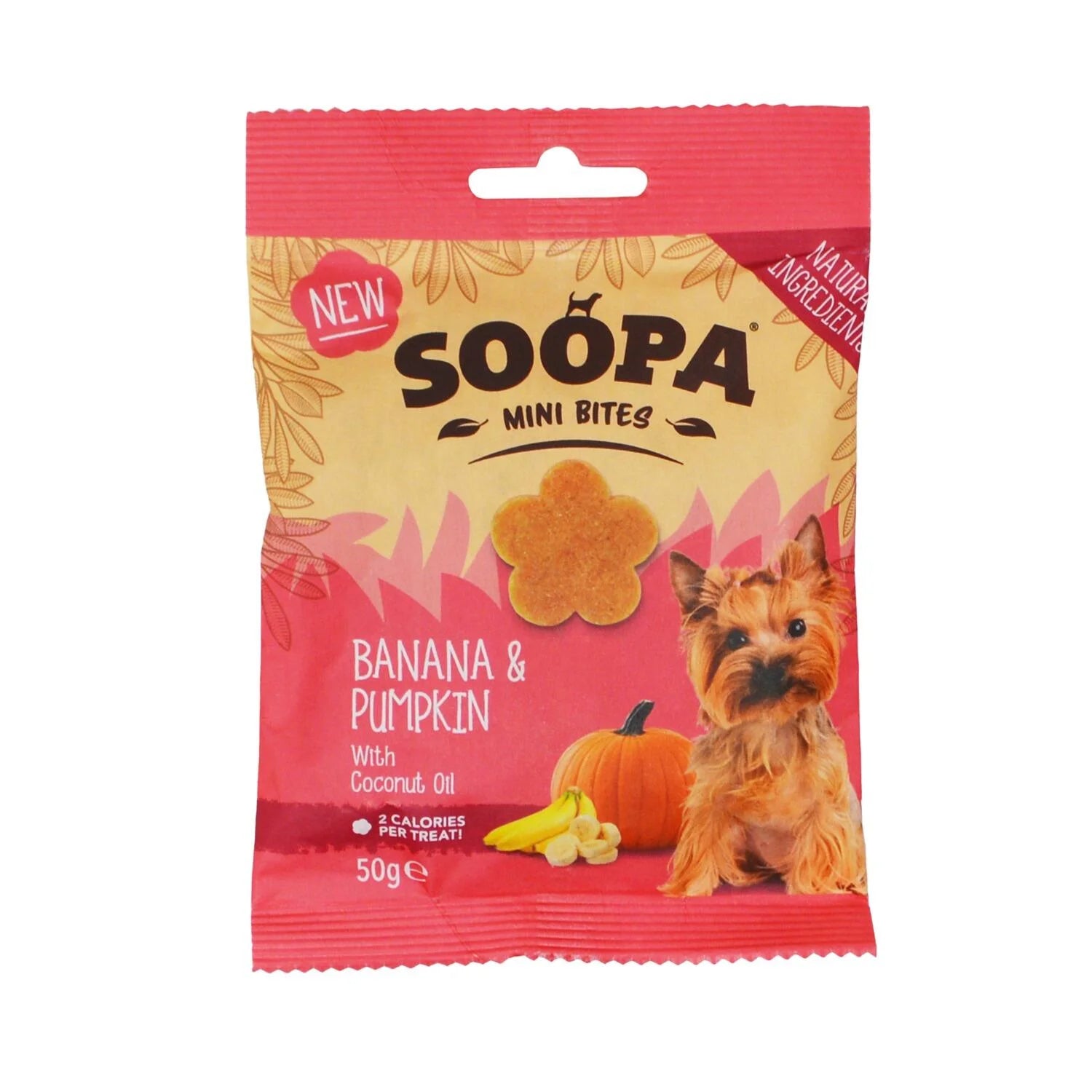 Soopa Banana & Pumpkin Healthy Bites for mini dogs - low fat treats