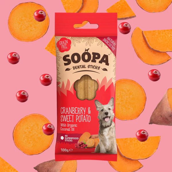 Soopa Cranberry & Sweet Potato dental sticks