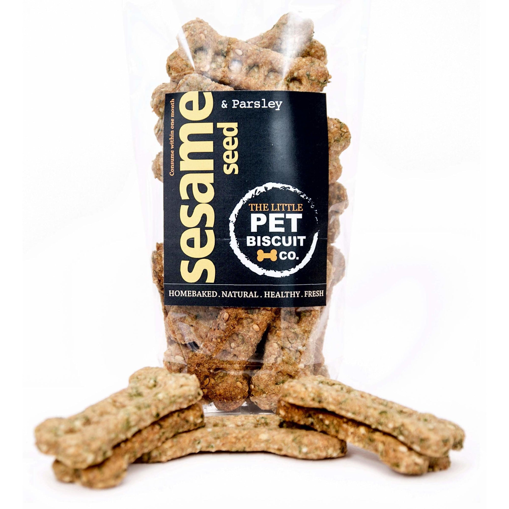 Sesame & Parsley bite size dog biscuits
