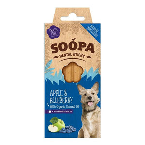 Apple & blueberry superfood low fat dental sticks for dogs
