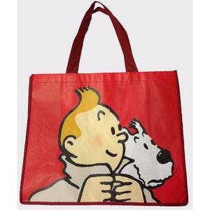 Large Tintin and Snowy shopping bag