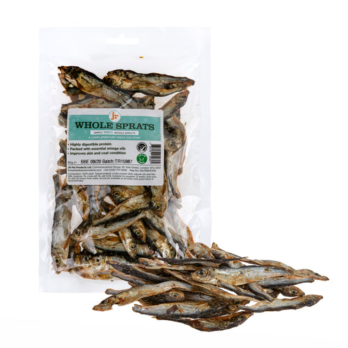 Whole dried Sprats - 100% fish dog treats