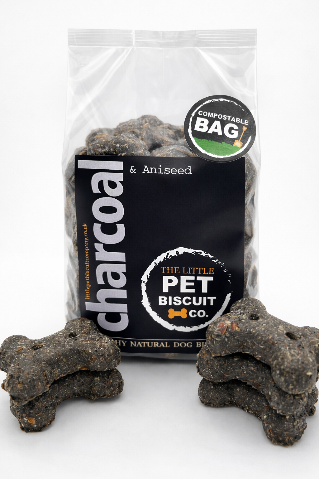 Charcoal & Aniseed dog biscuits