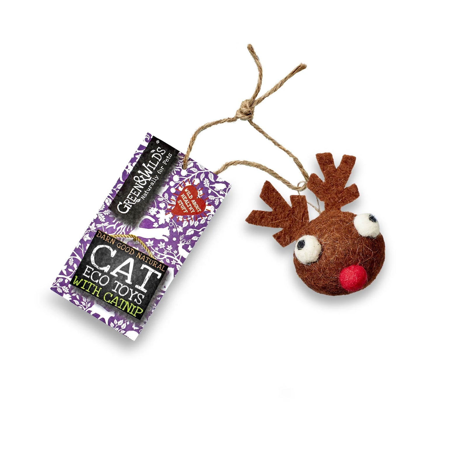 Dasher - festive eco cat toy with catnip