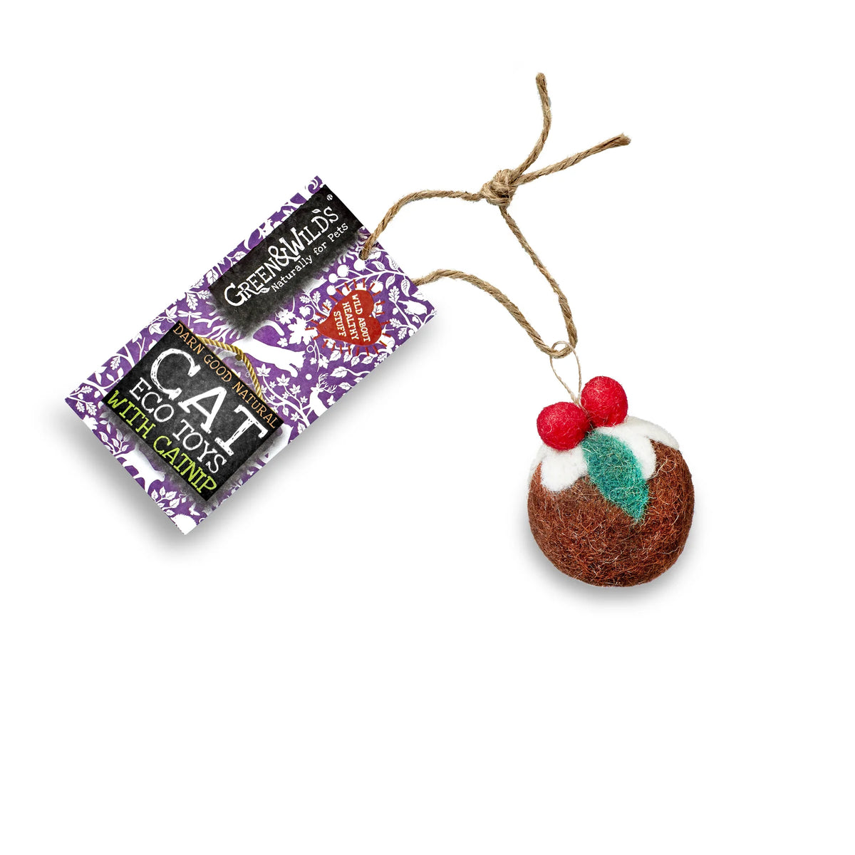 Figgy - Christmas eco cat toy with catnip