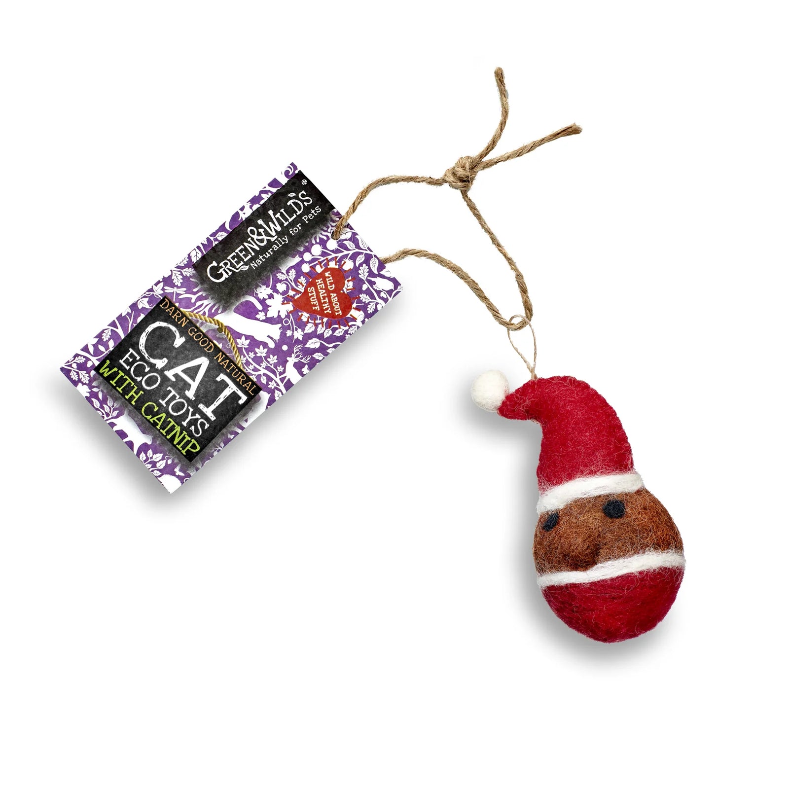 Santa Claws - Christmas eco cat toy with catnip