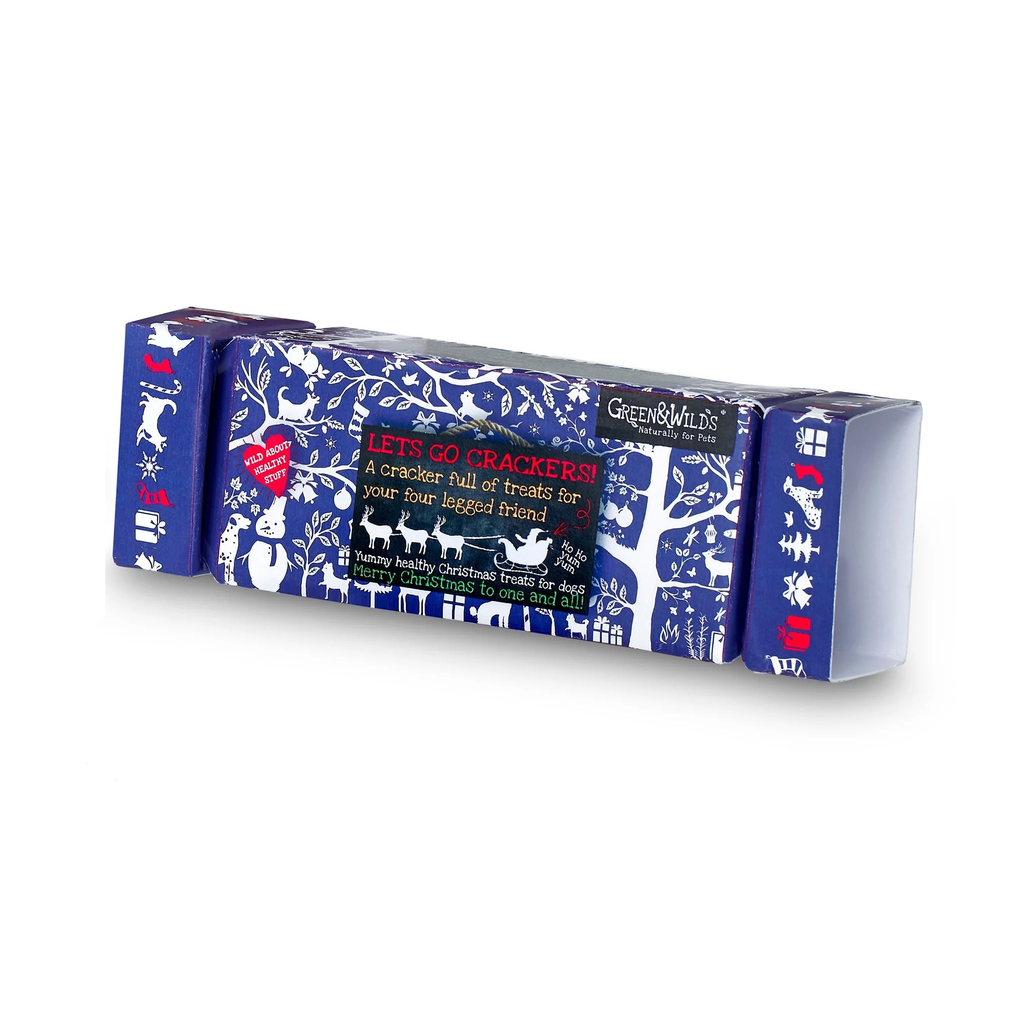Christmas cracker full of natural dog treats