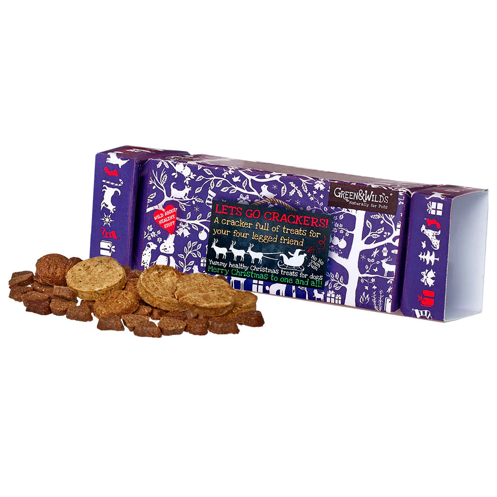 Christmas cracker full of natural dog treats