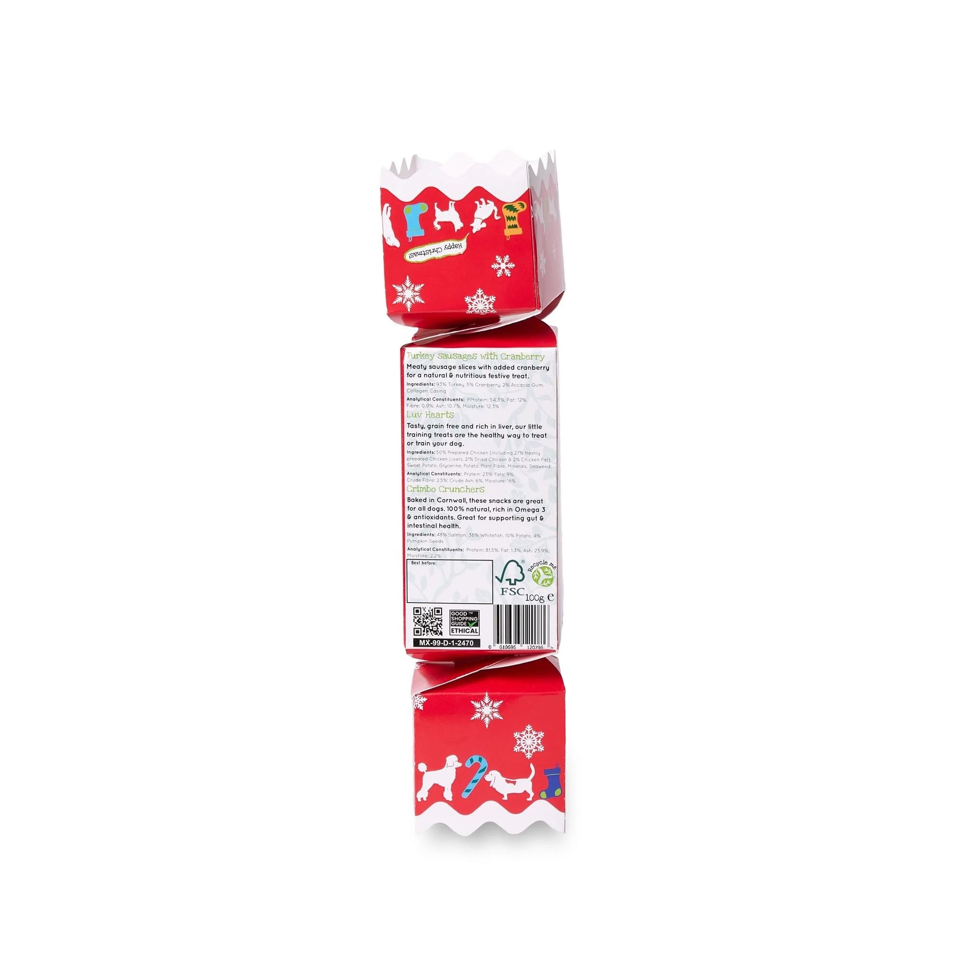Green & Wild's festive Christmas Cracker for dogs