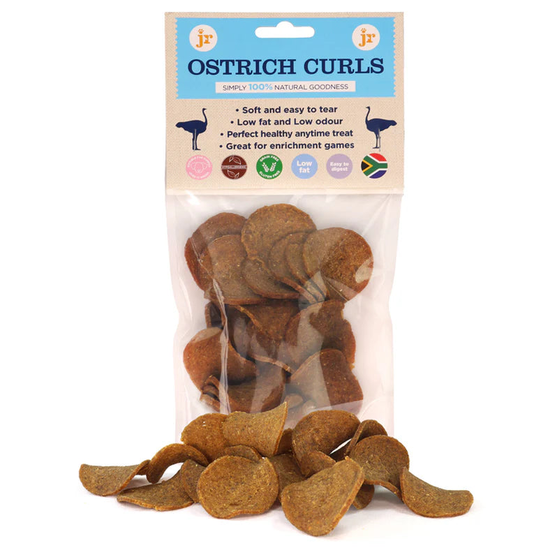 Ostrich Curls dog treats