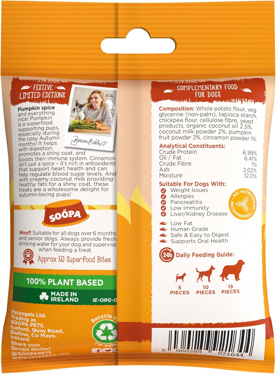 Soopa Pumpkin Spiced Latte healthy treats for dogs