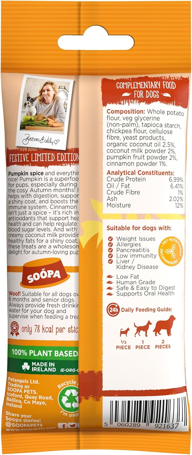 Soopa Pumpkin Spiced Latte dental sticks for dogs