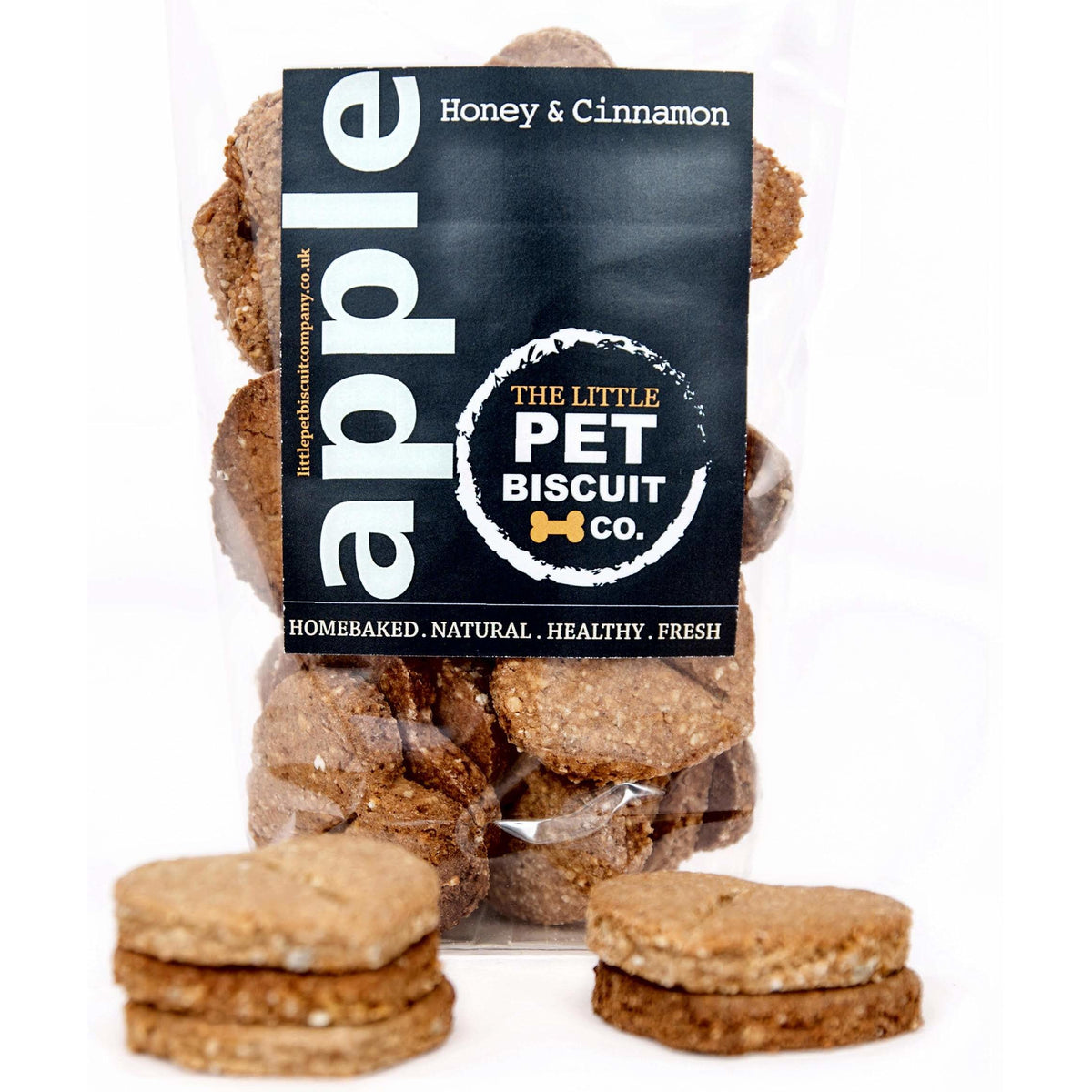 Handmade Dog Biscuits apple, honey & cinnamon flavour The Little Pet Biscuit Company
