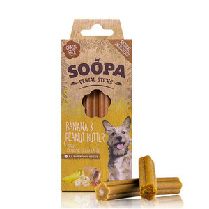 Banana & Peanut Butter Dental Sticks