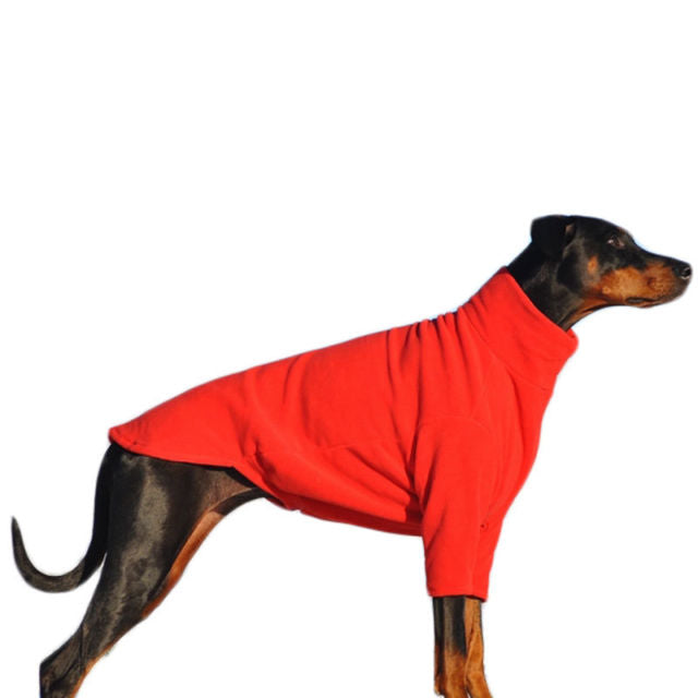 HOTTERdog fleece dog jumper in red