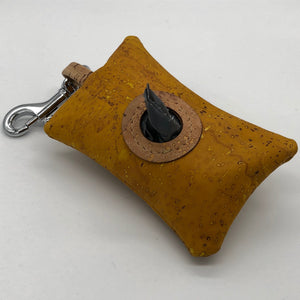 cork leather poo bag pouch