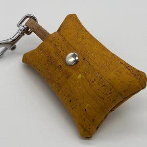 cork leather poo bag pouch