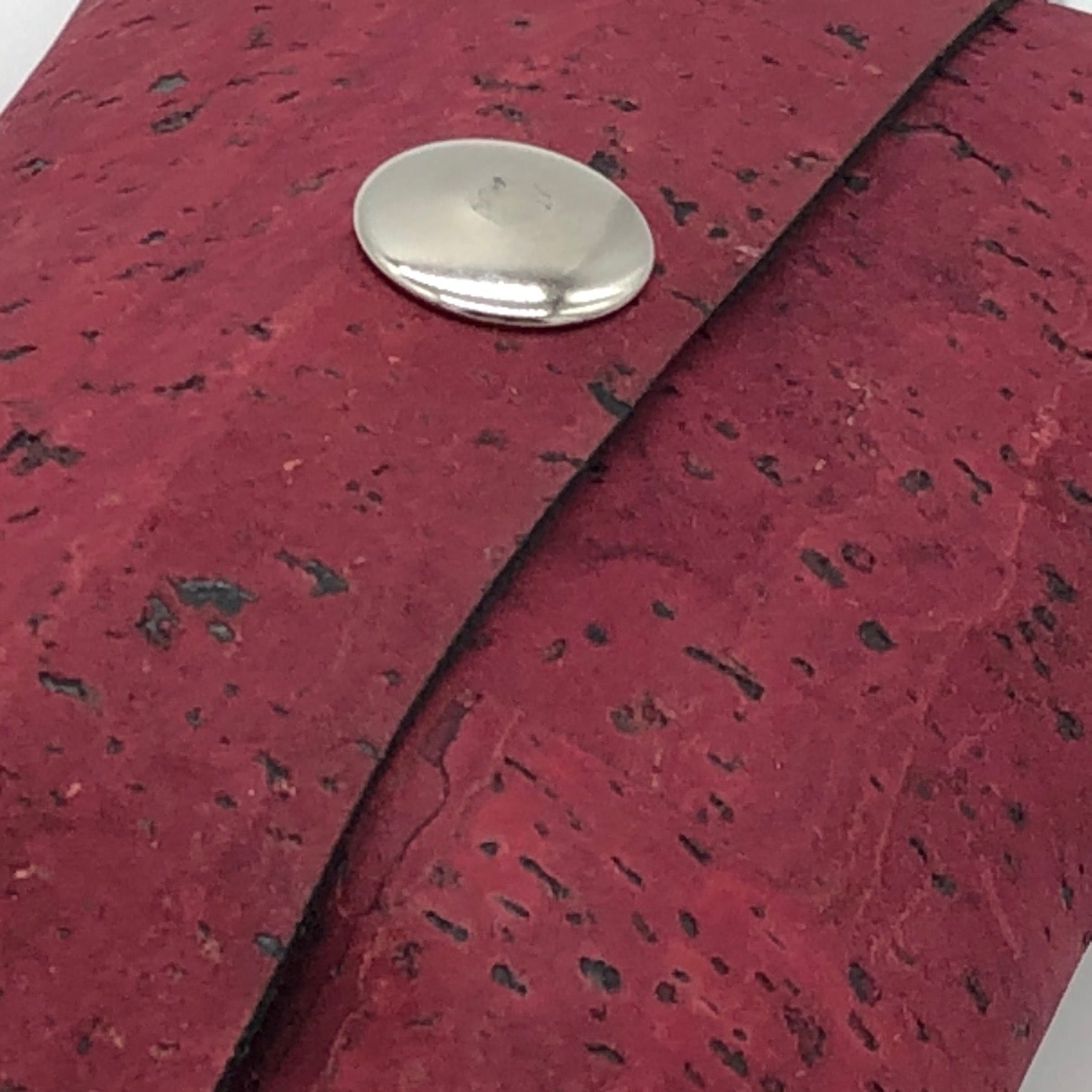 Cork poo bag pouch - burgundy