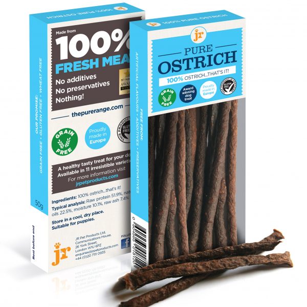 Ostrich dog treats - 100% pure meat