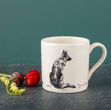 German Shepherd ceramic dog mug