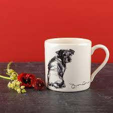 Jack Looking Back Ceramic dog mug