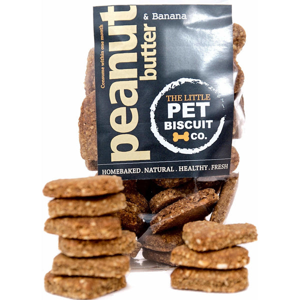 Peanut Butter & Banana dog biscuits natural ingredients and handmade