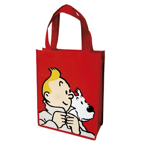 Small red Tintin Shopping bag