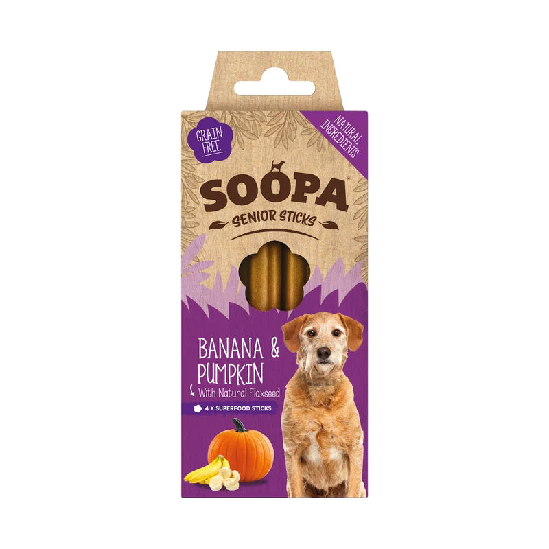 Banana & Pumpkin senior dog dental sticks