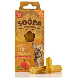 Carrot and pumpkin dental sticks