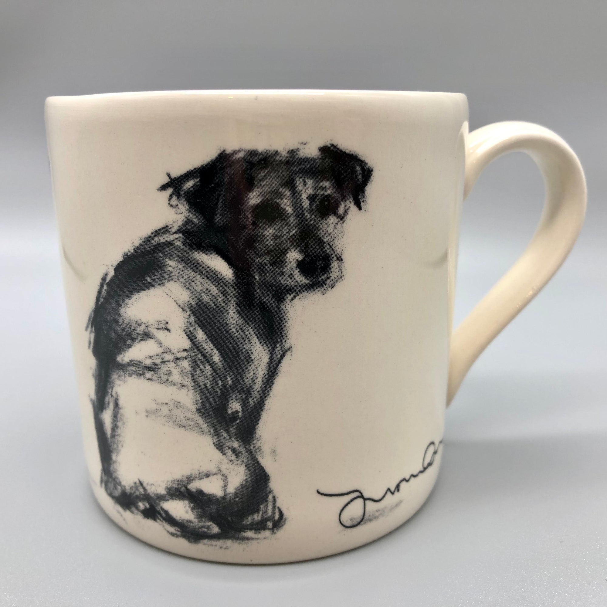 Jack Looking Back ceramic dog mug