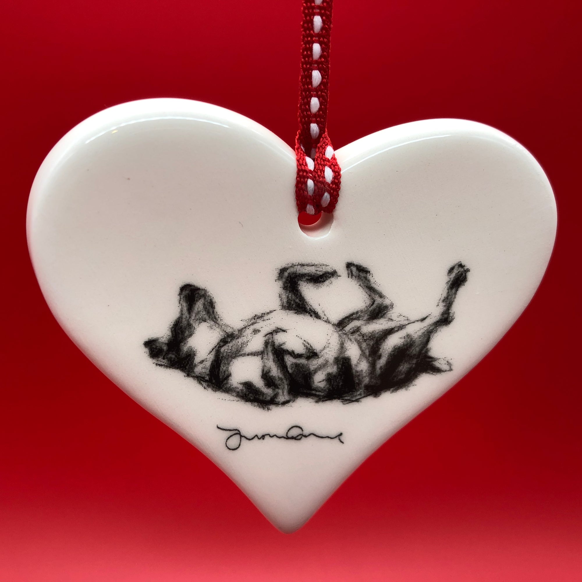 Jack Rolling ceramic heart