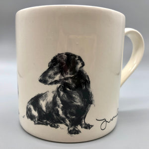 Dachshund ceramic dog mug